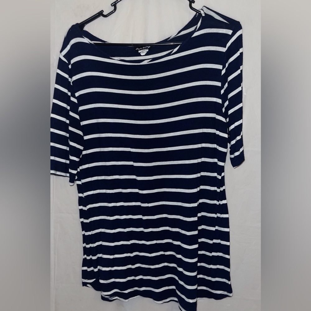 Black And White Striped Top